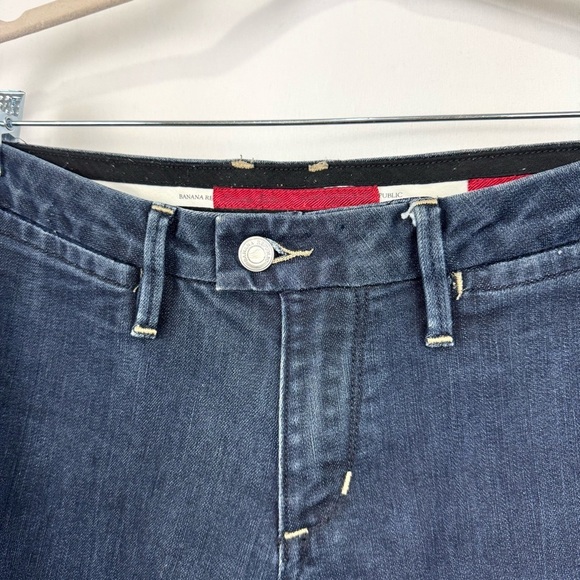 Banana Republic Flare Jeans Dark Wash Low Rise Wide Leg Women’s Sz 4 Y2K Hipster - Picture 4 of 12